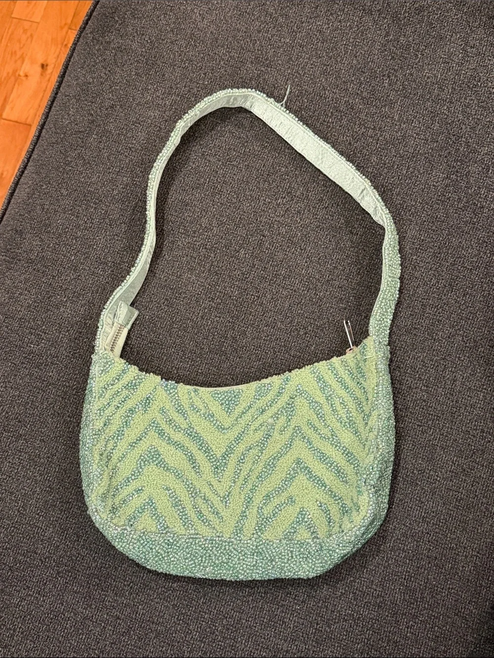 Made in India Beaded Mint Green Shoulder Bag